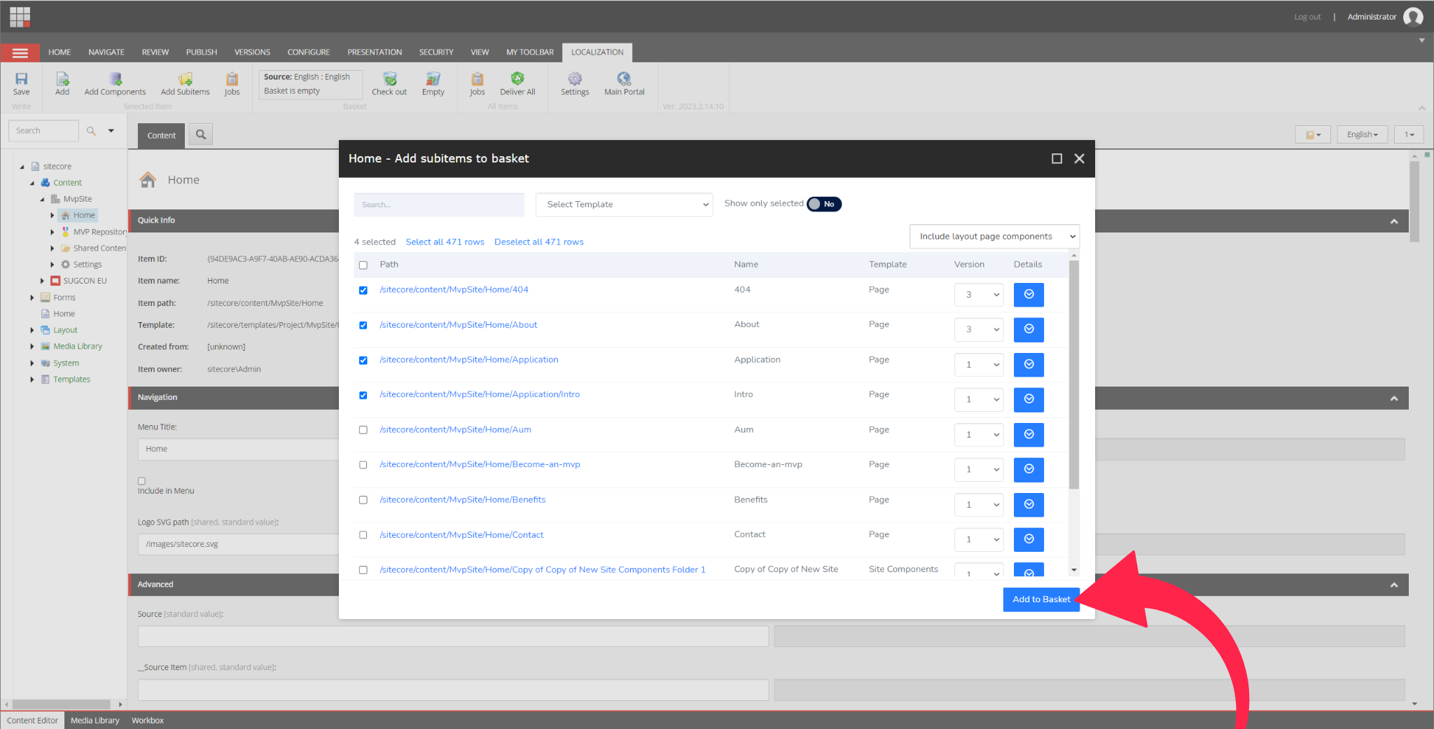 iLangL's Sitecore translation connector order form 